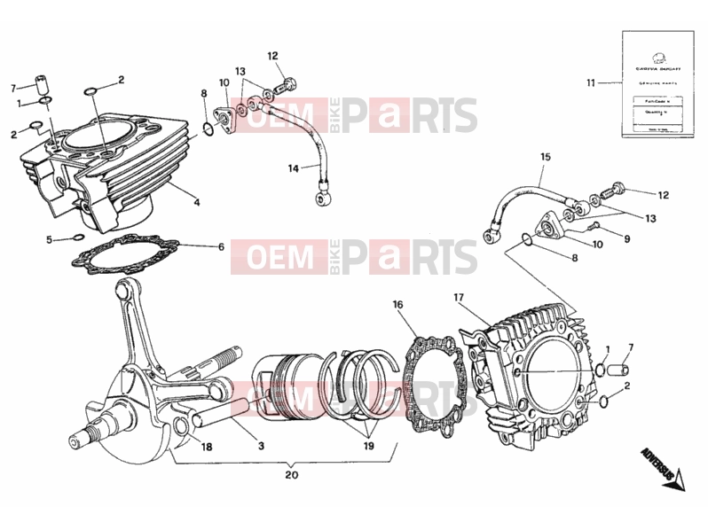 DUCATI 1998 Monster 900 CYLINDER - PISTON » ENGINE CASE