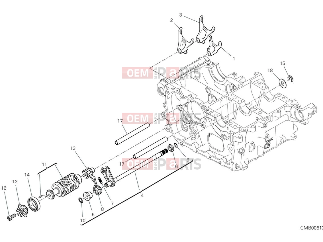 DUCATI 2024 Multistrada V4 RS Shift cam & fork