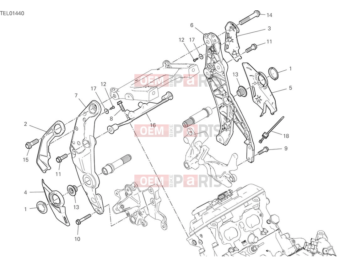 DUCATI 2024 Multistrada V4 RS Frame plate unit