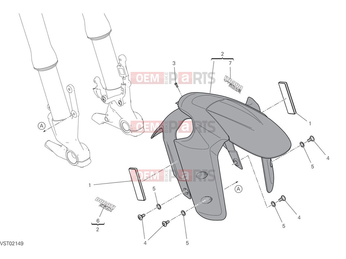 DUCATI 2022 Multistrada V4 S Front Mudguard