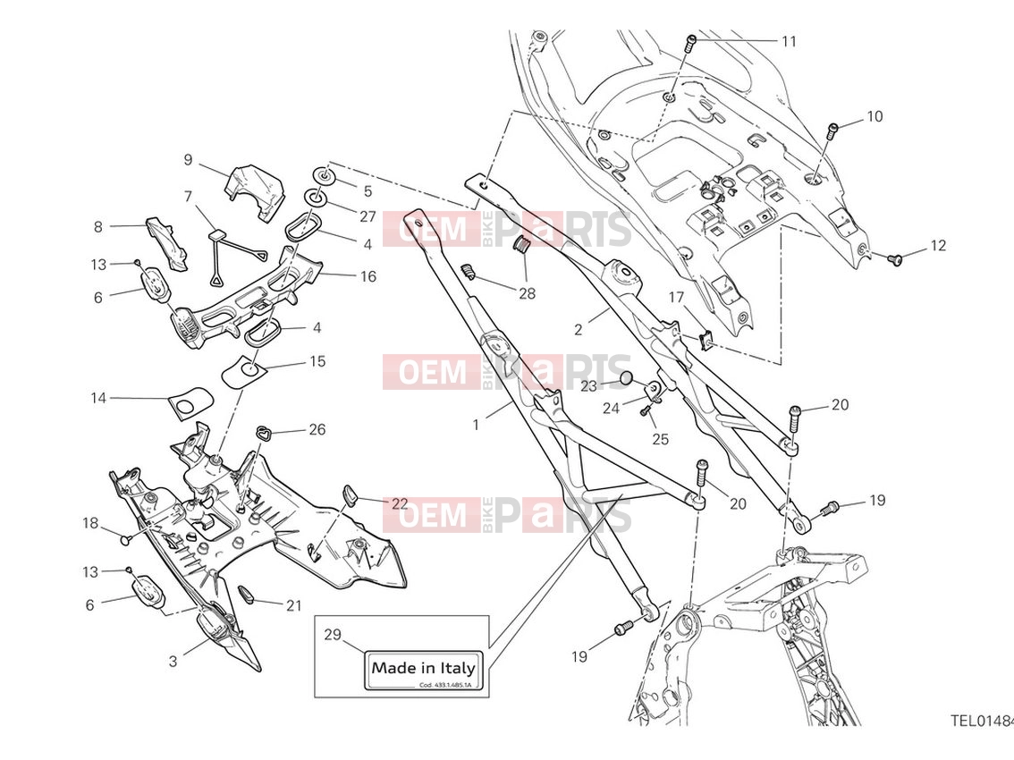 DUCATI 2022 Multistrada V4 S Rear Frame Comp.