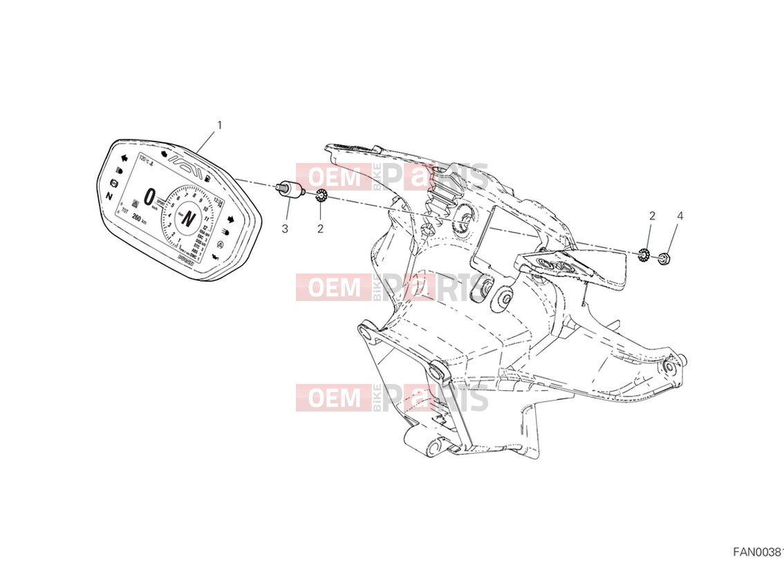 DUCATI 2024 Panigale V2 Instrument panel