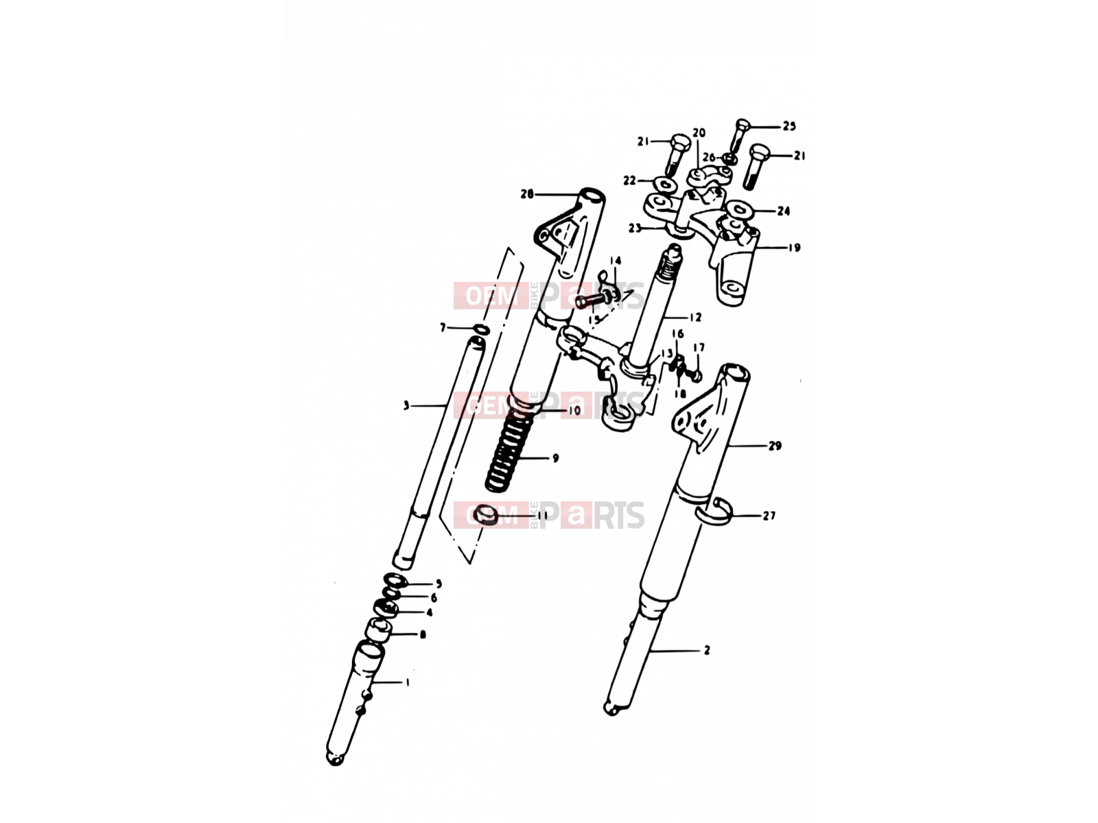 SUZUKI A100 N (1992) 35 - FRONT FORK (A100N)