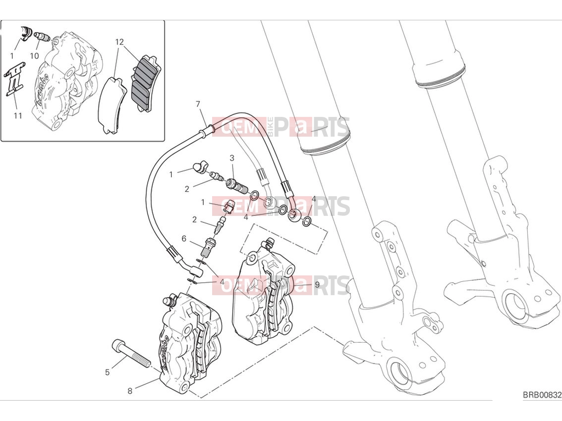 DUCATI 2024 DesertX Front brake system