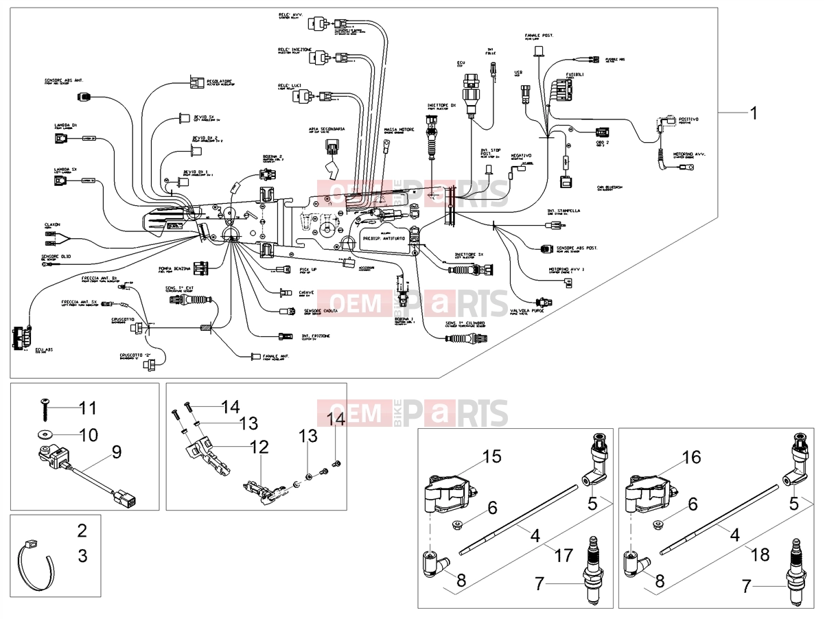 MOTOGUZZI V7 Stone 850 SPECIAL EDITION (EU) Electrical systems » Central electrical system