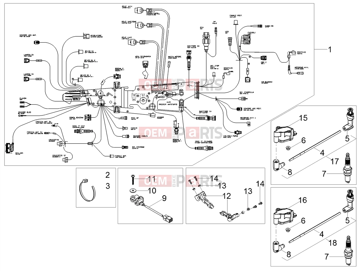 MOTOGUZZI V7 Special 850 (EU, UK) Electrical systems » Central electrical system