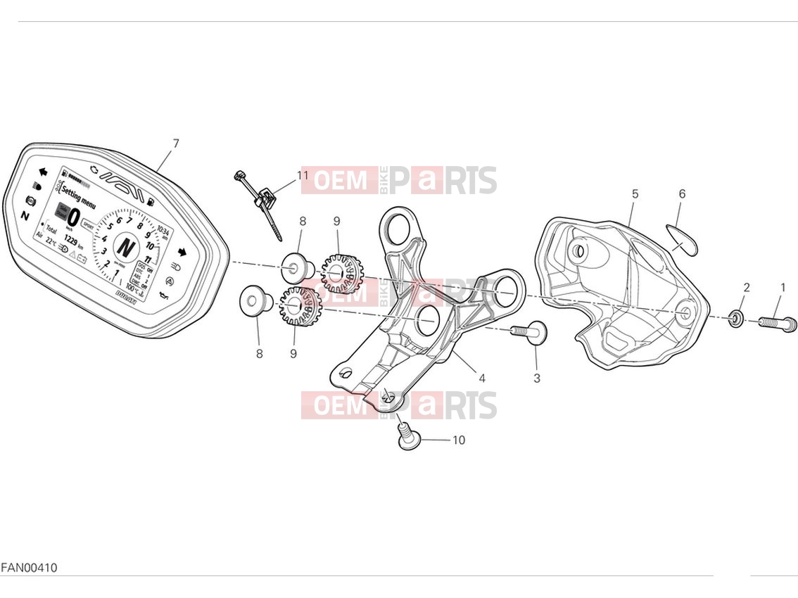 DUCATI 2024 Monster Instrument panel