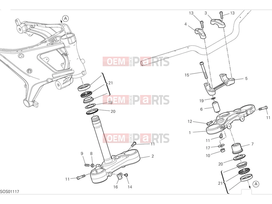 DUCATI 2024 Monster Plus Steering assembly