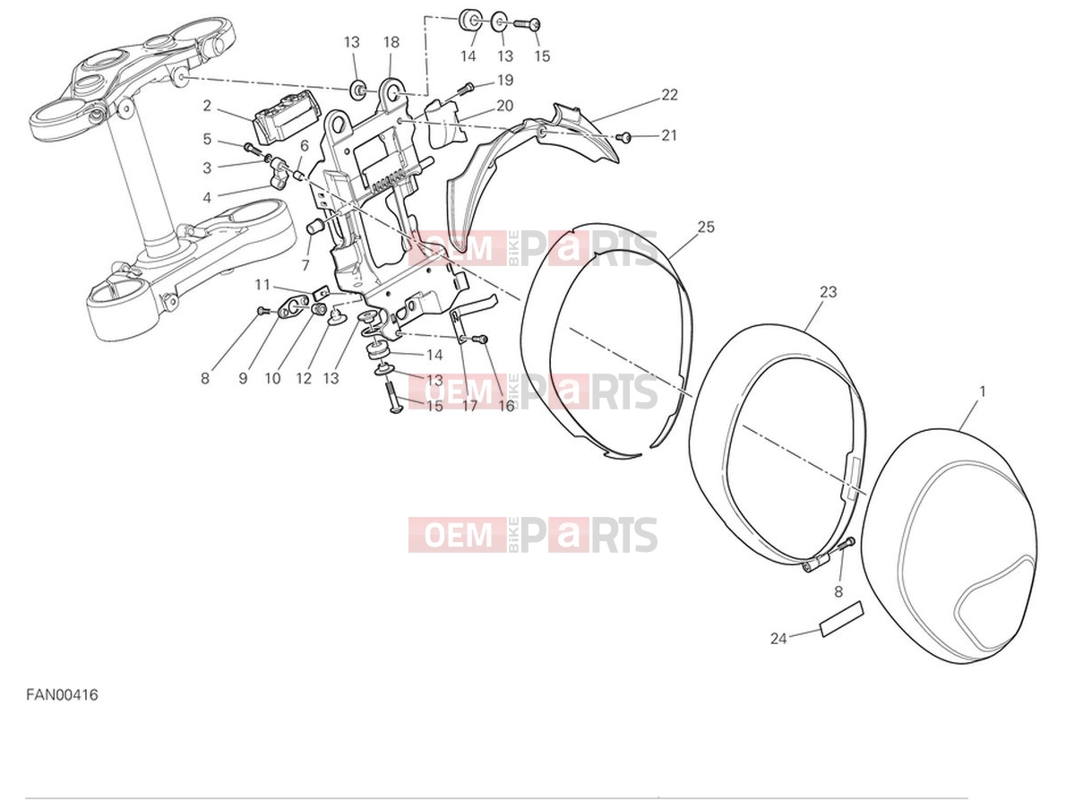 DUCATI 2024 Monster SP Headlight