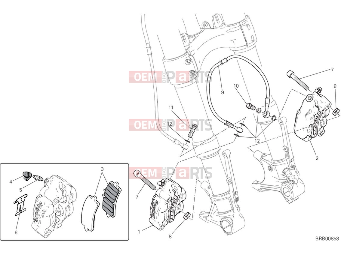DUCATI 2024 Monster SP Front brake system