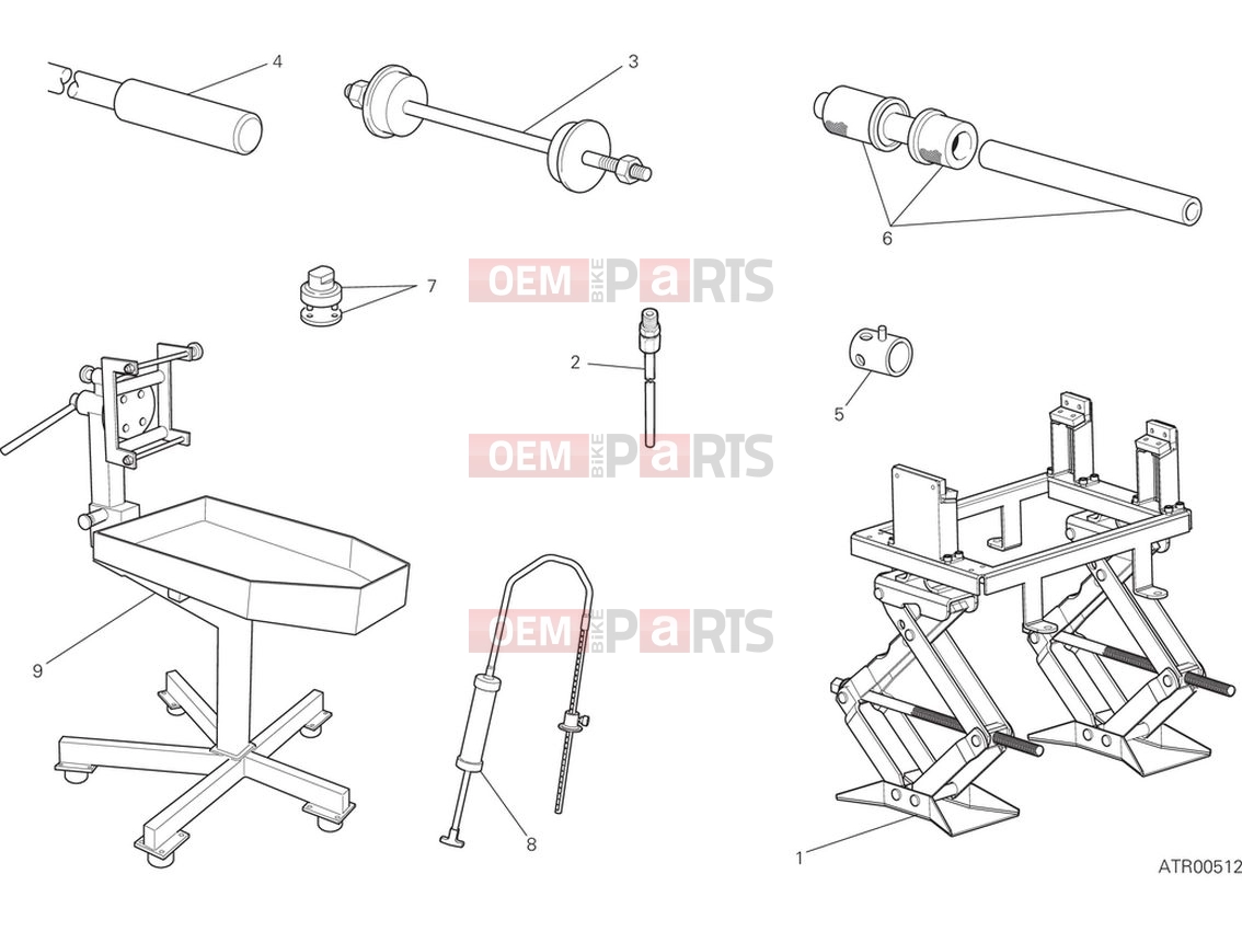 DUCATI 2024 Monster SP Workshop service tools (frame)
