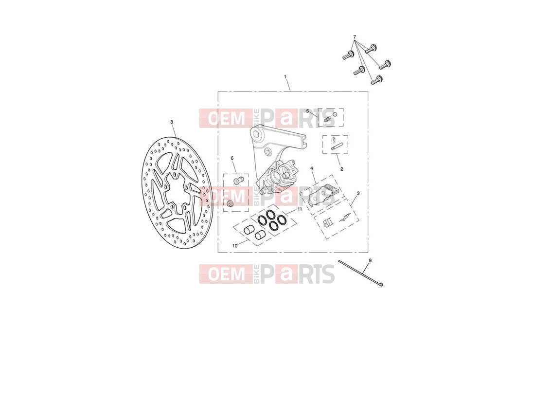 Triumph 2010 THUNDERBIRD Rear Brake Caliper & Disc