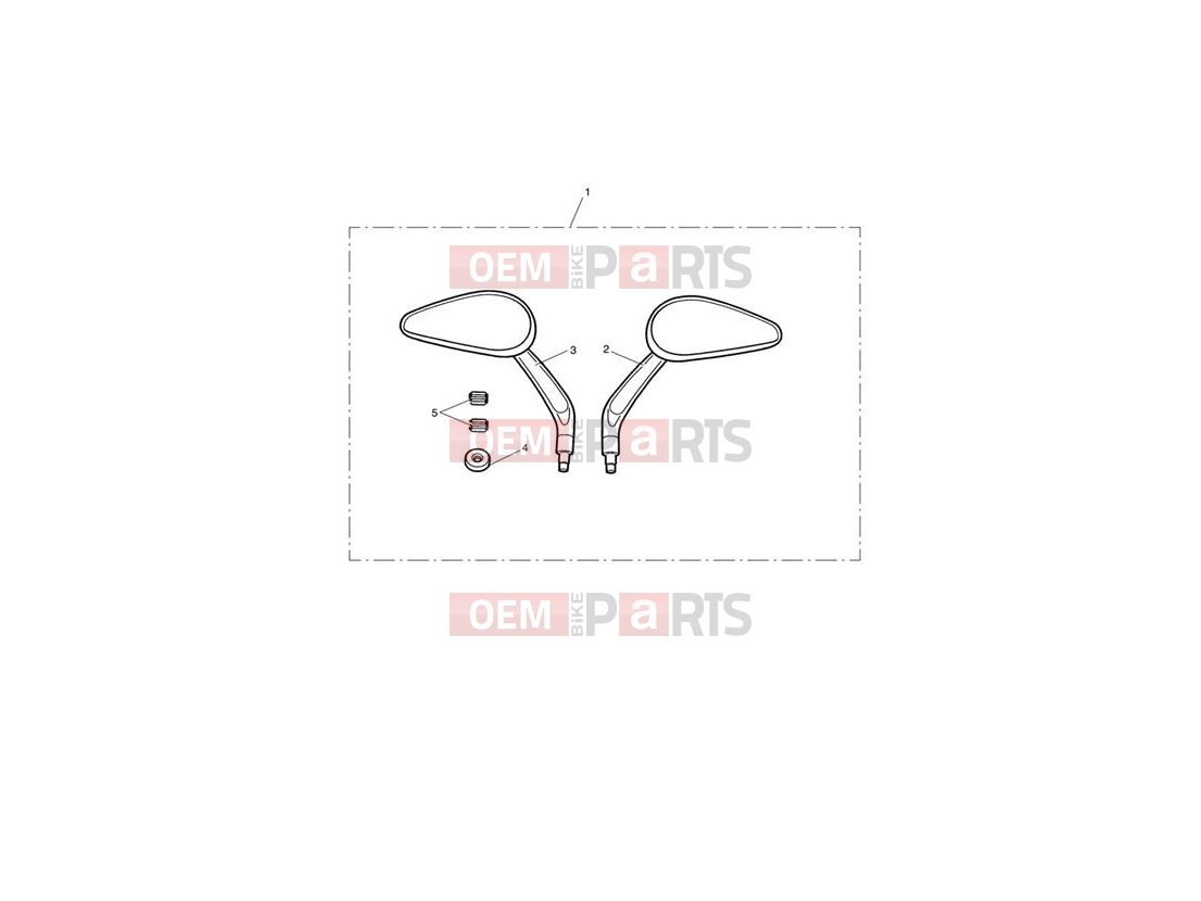Triumph 2010 THUNDERBIRD Oval Style Mirrors, Black