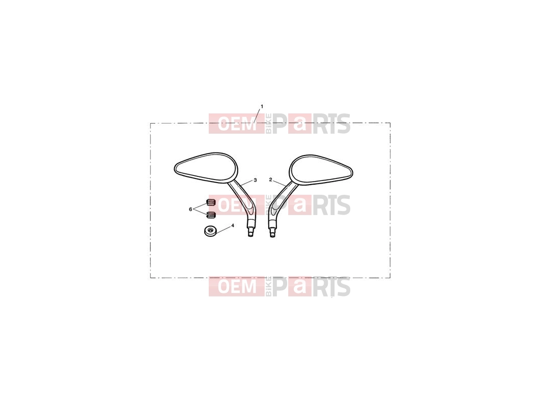 Triumph 2010 THUNDERBIRD Teardrop Style Mirrors, Kit