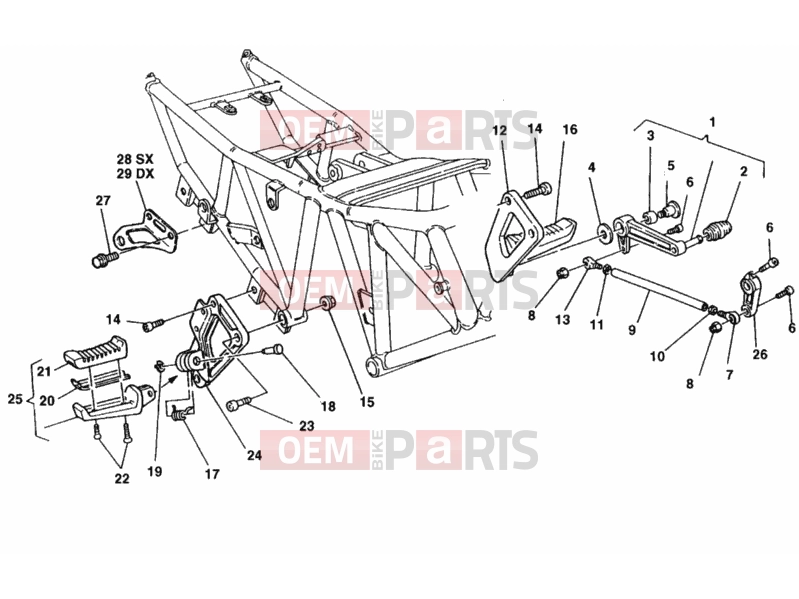 DUCATI 1998 900 SS Final Ed. FOOTREST » FRAME
