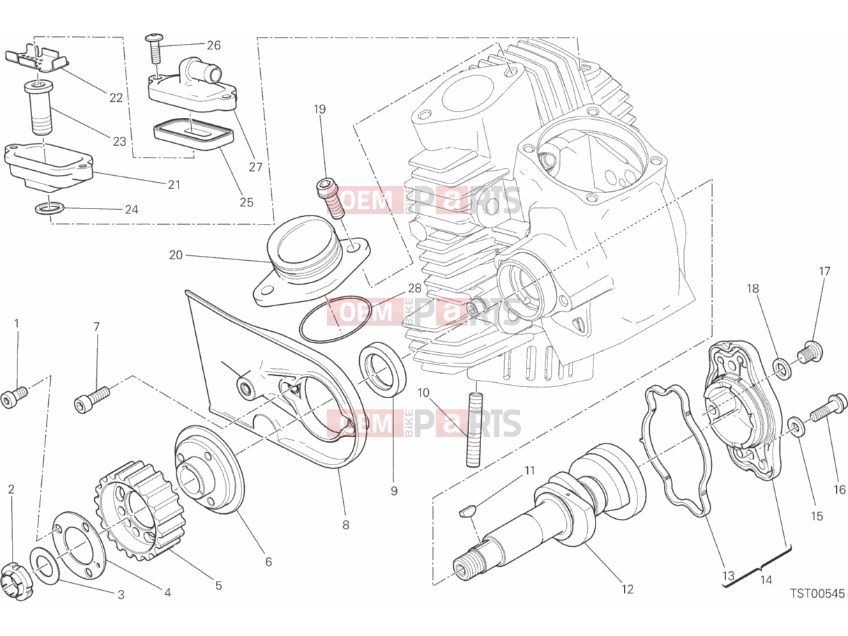 DUCATI 2015 Scrambler Classic HEAD HORIZONTAL - DISTRIBUTION