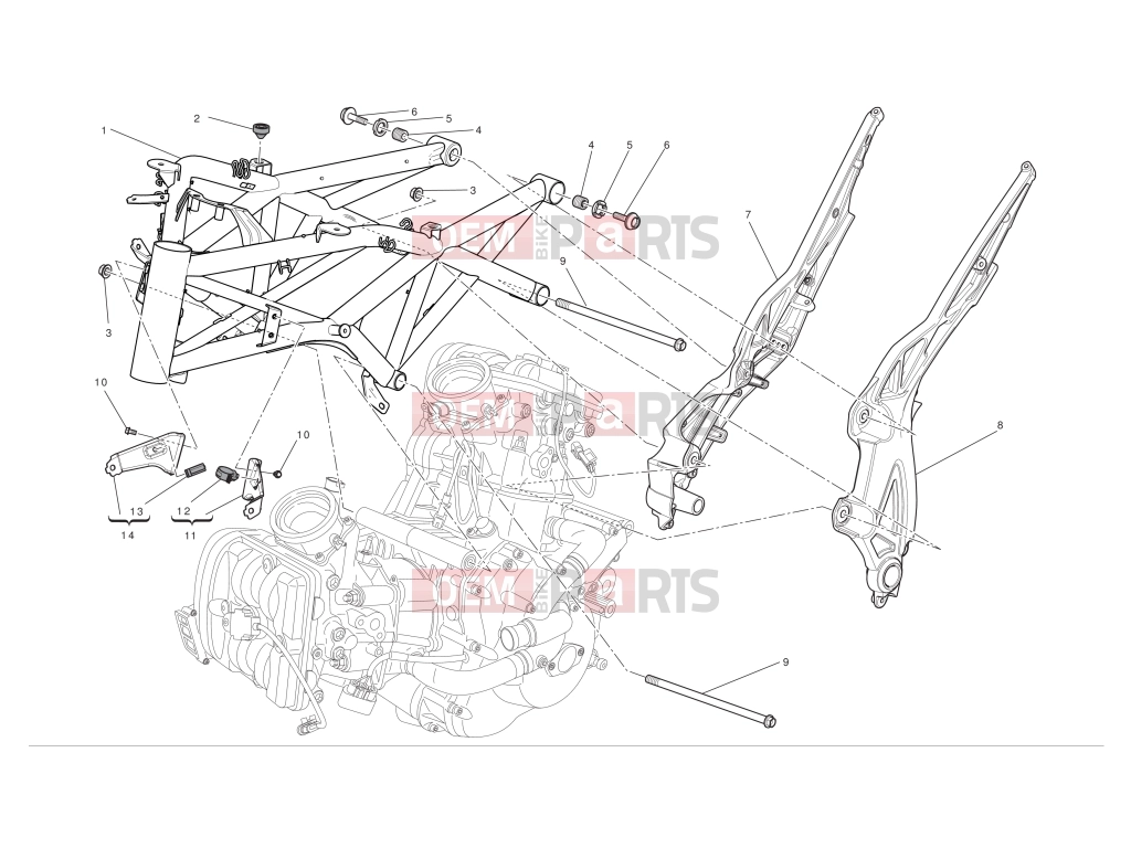 DUCATI 2012 Diavel AMG Frame