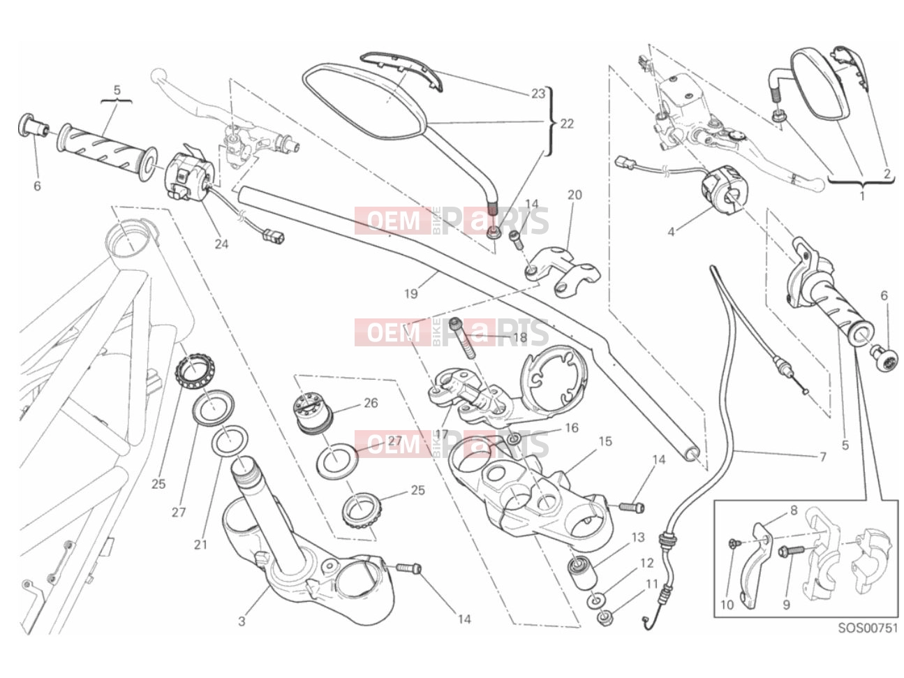 DUCATI 2018 Scrambler Classic HANDLEBAR AND CONTROLS