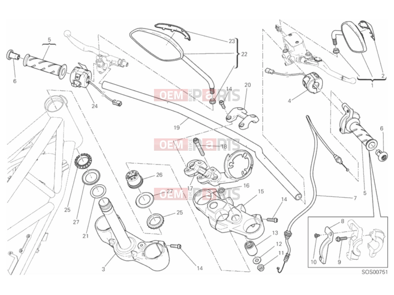 DUCATI 2018 Scrambler Icon HANDLEBAR AND CONTROLS