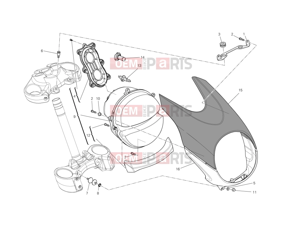 DUCATI 2013 Diavel Strada HEADLIGHT