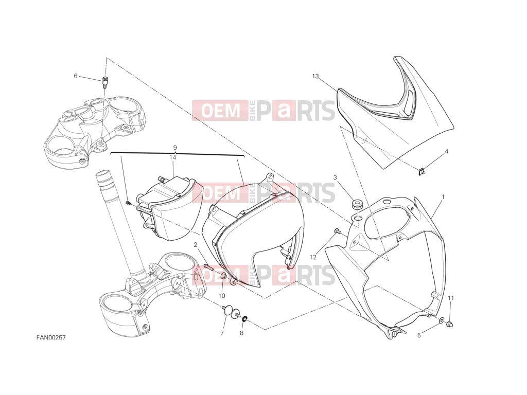 DUCATI 2014 Diavel HEADLIGHT