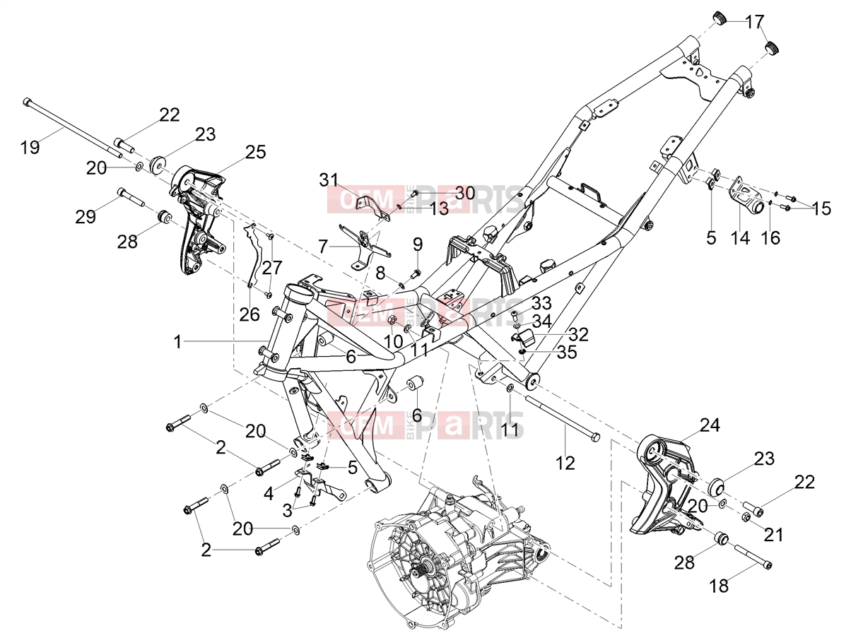 MOTOGUZZI V85 TT E5+ (EU) Frame/bodywork » Frame/bodywork