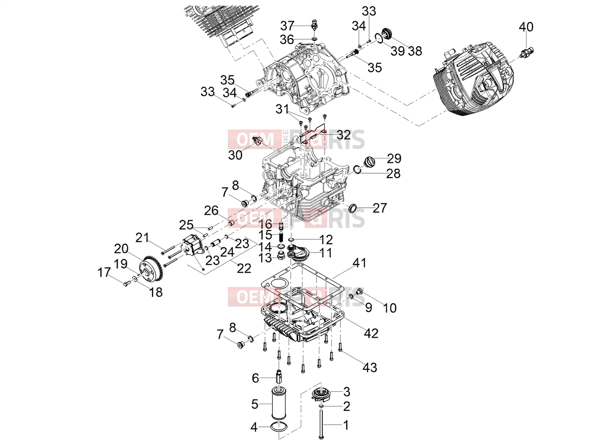 MOTOGUZZI V85 TT Strada E5+ (AU, JP) Engine » Lubrication