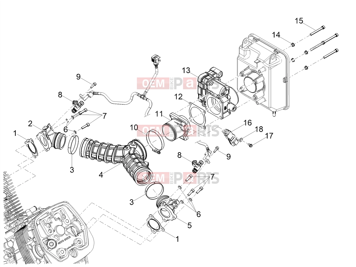 MOTOGUZZI V85 TT Strada E5+ (EU) Engine » Throttle body