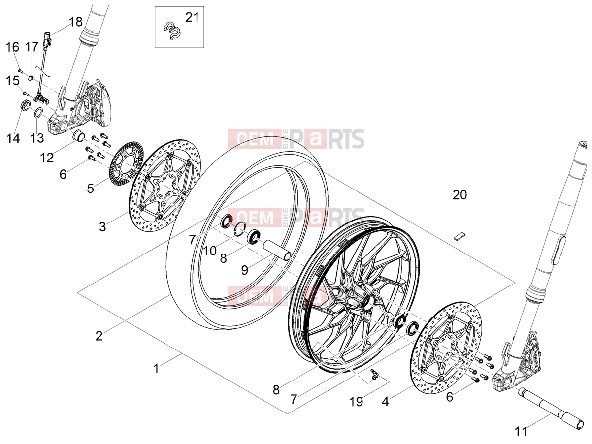 MOTOGUZZI V85 TT Strada E5+ (EU) Wheels » Front wheel
