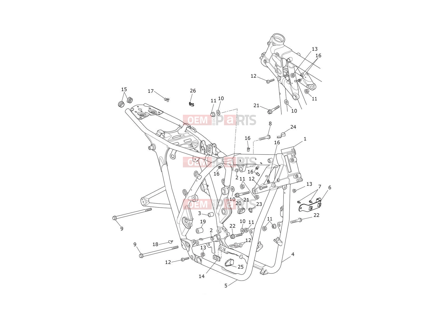 Triumph 2024 Scrambler 900 Main Frame Assembly