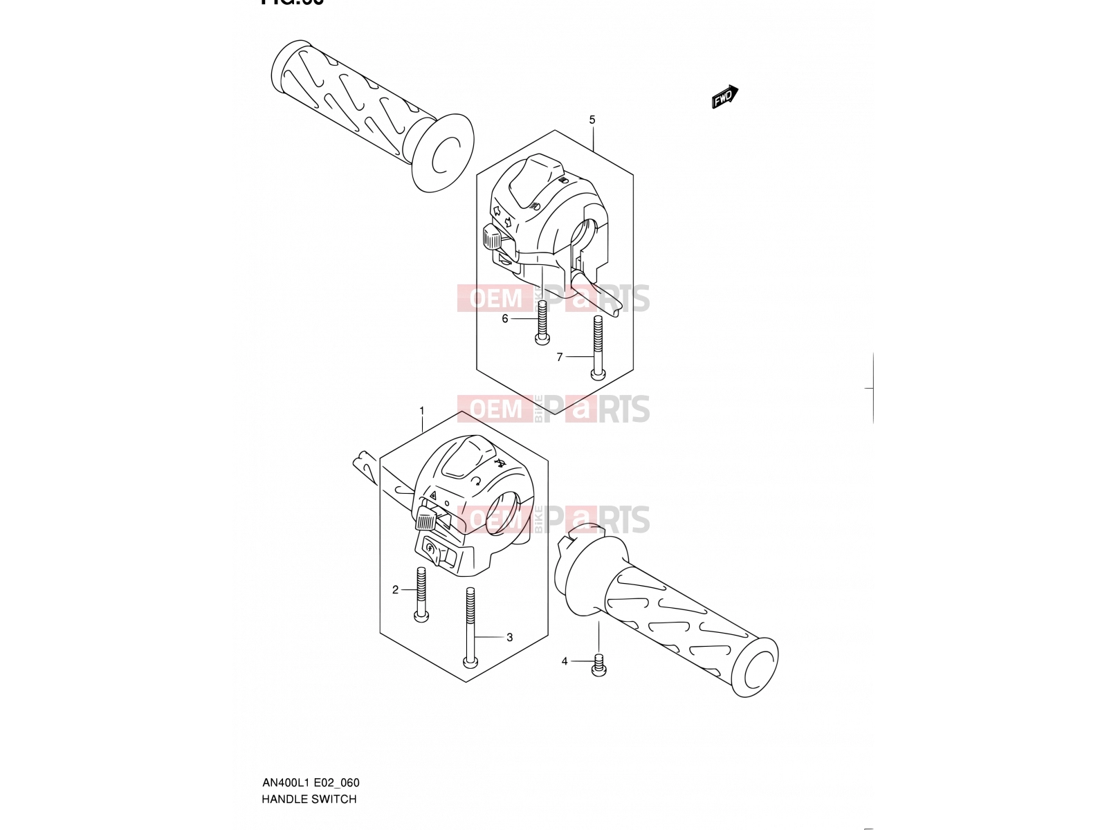 SUZUKI AN400A L1 (2011) Burgman 400 (E19, E24) 60 - HANDLE SWITCH (AN400L1 E19)