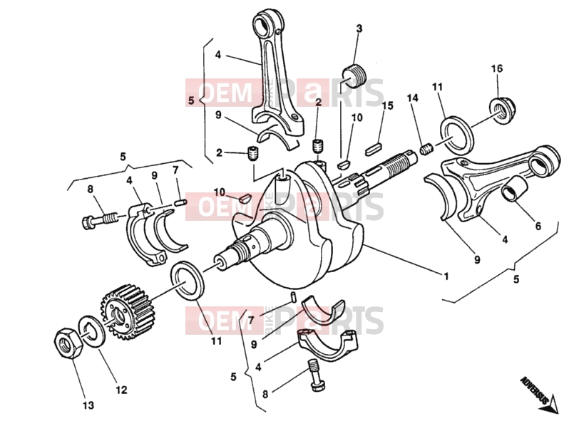 DUCATI 1996 Monster 600 CRANKSHAFT » ENGINE CASE