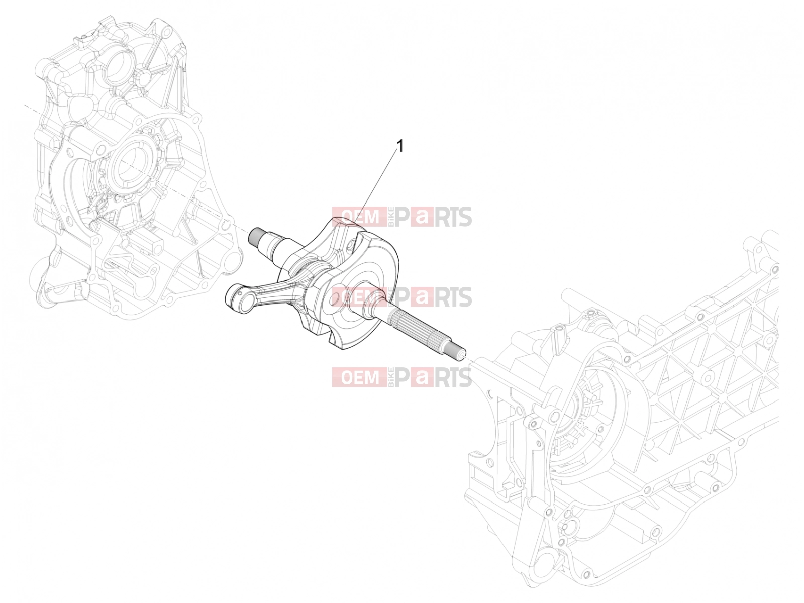 PIAGGIO Beverly 300 Deep Black E5 MY23 (EU) Engine » Cranckshaft