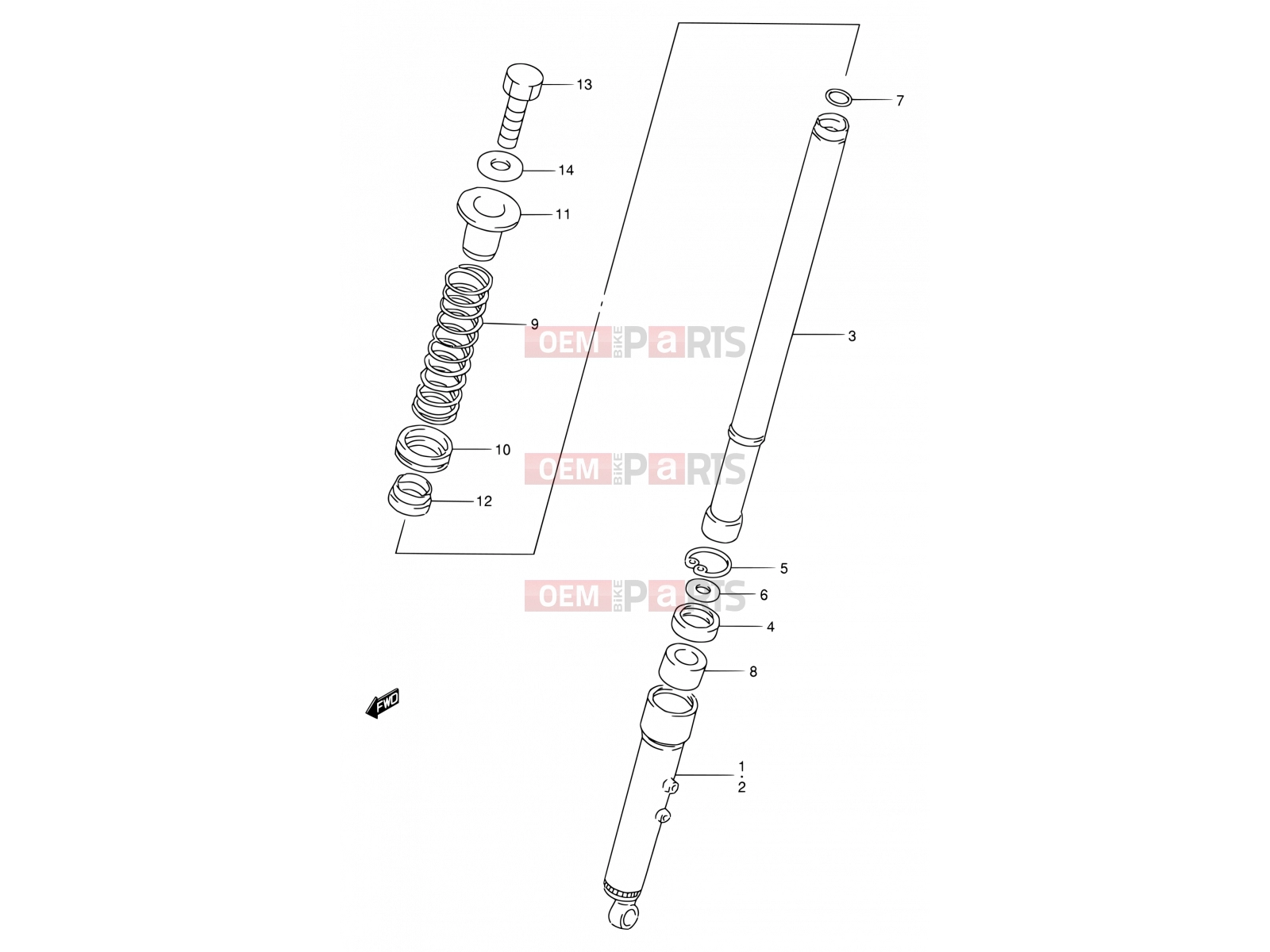 SUZUKI AX100 R (1994) 36 - FRONT FORK DAMPER