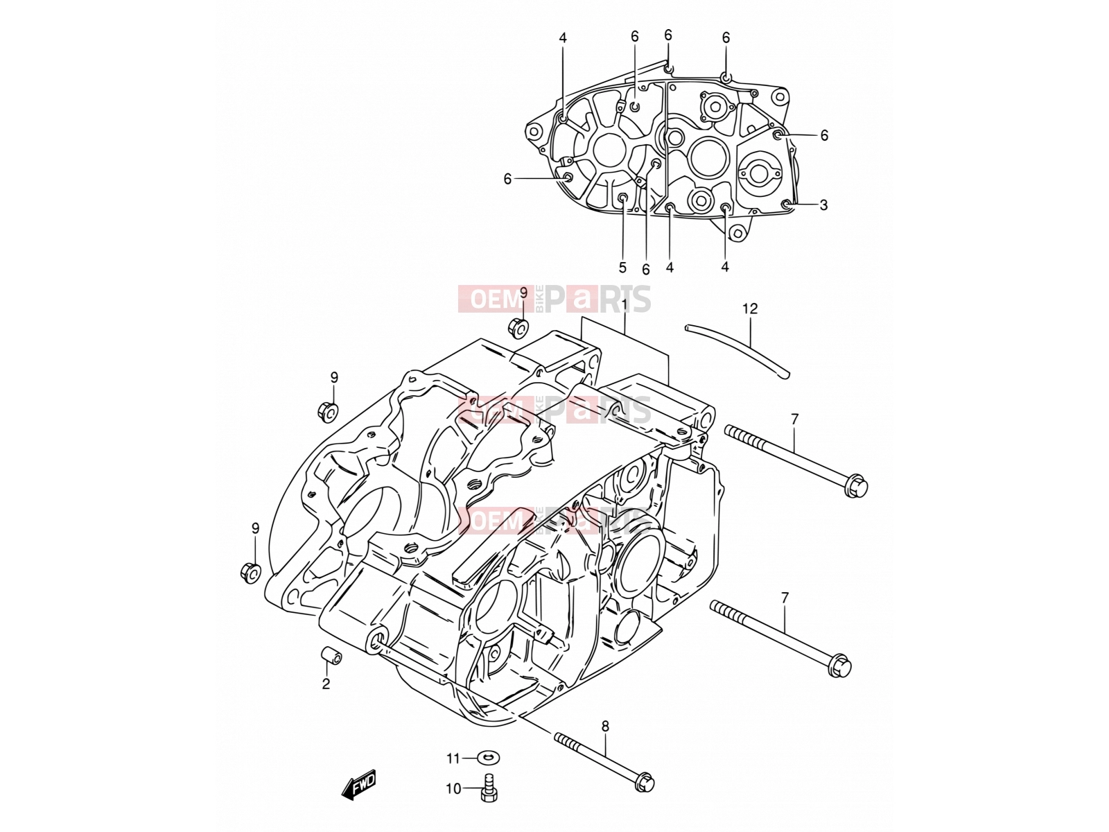 SUZUKI AX100 V (1997) 2 - CRANKCASE