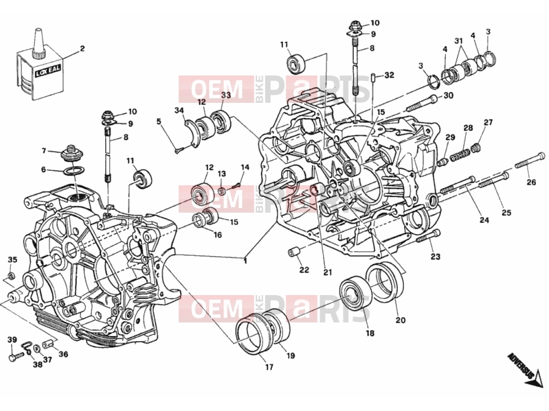 DUCATI 1995 Monster 400 CRANKCASE » ENGINE CASE