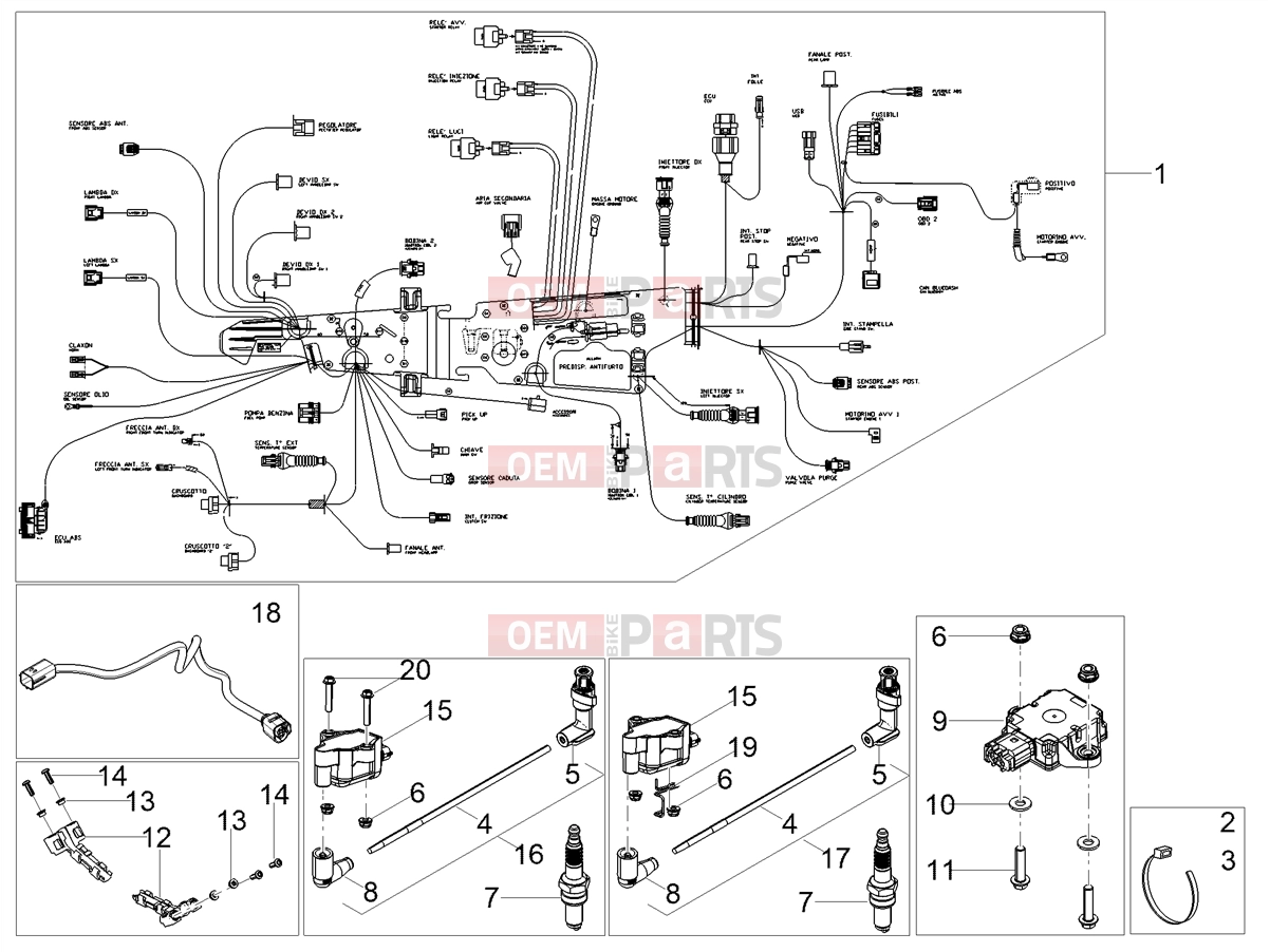 MOTOGUZZI V7 Sport E5+ (EU) Electrical systems » Central electrical system