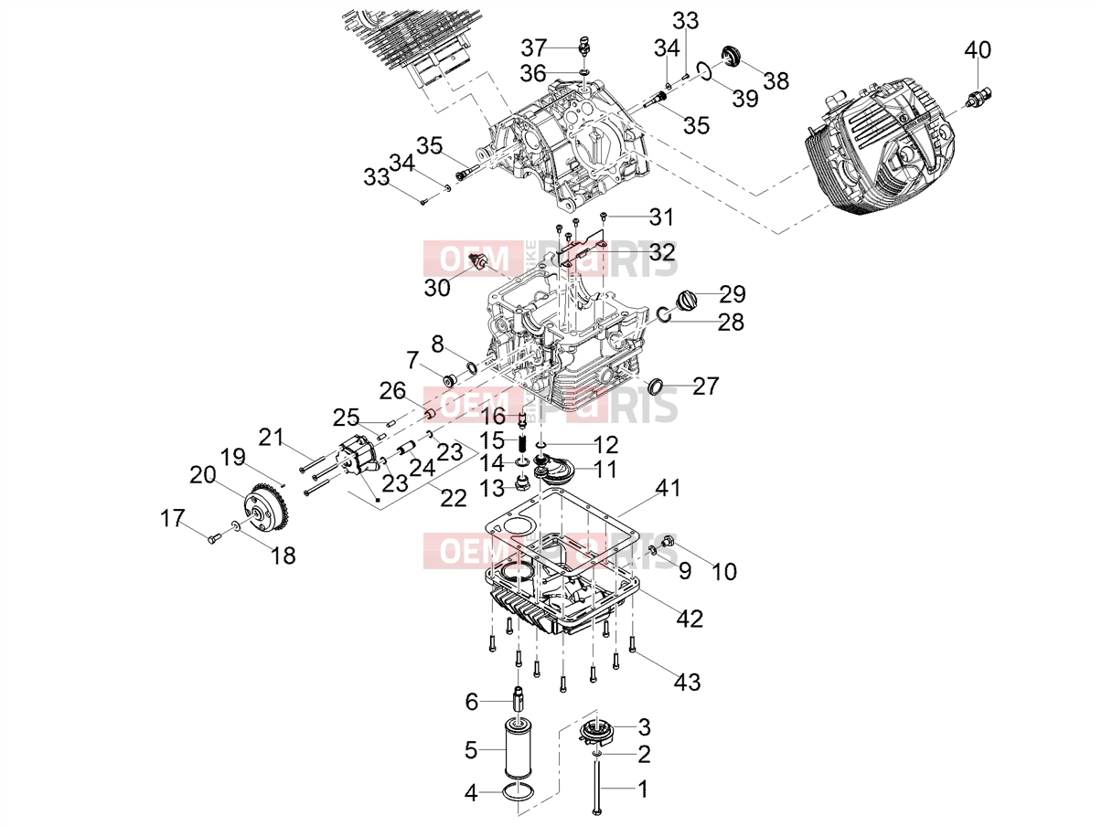 MOTOGUZZI V7 Stone E5+ (EU) Engine » Lubrication