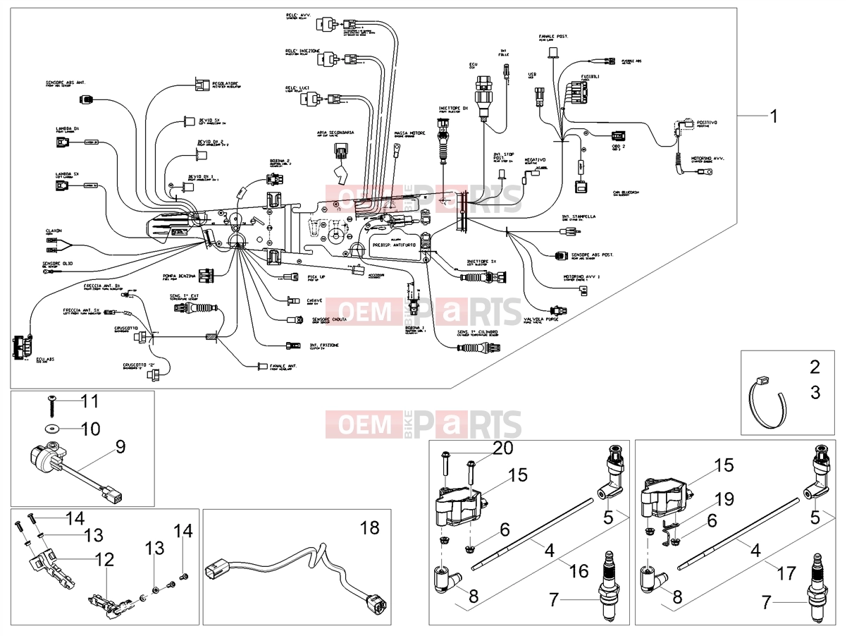 MOTOGUZZI V7 Special E5+ (EU) Electrical systems » Central electrical system