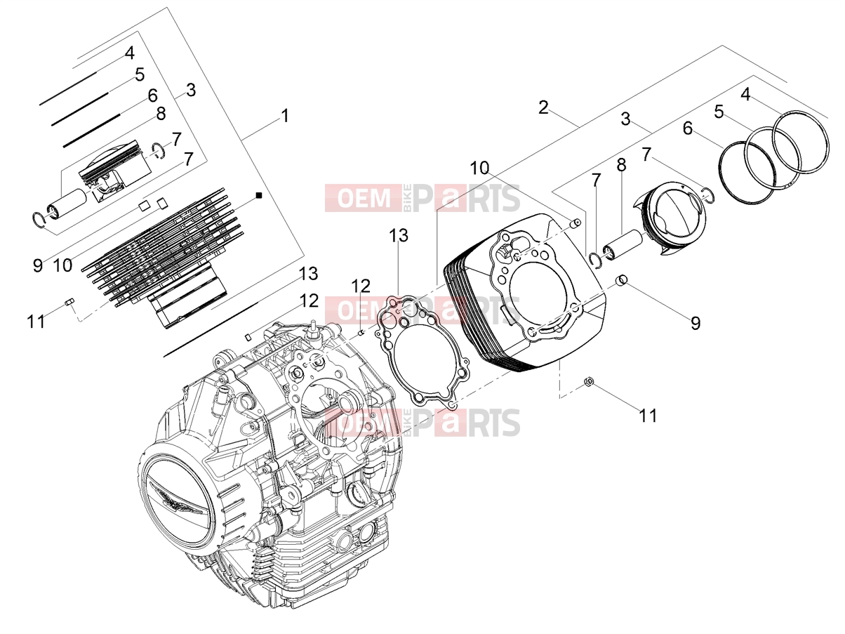 MOTOGUZZI V7 Special E5+ (EU) Engine » Cylinder - Piston