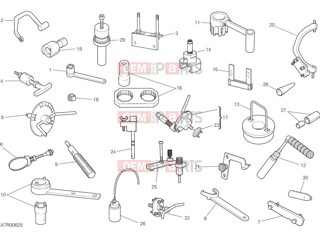 DUCATI 2025 Hypermotard 950 SP Workshop service tools - engine