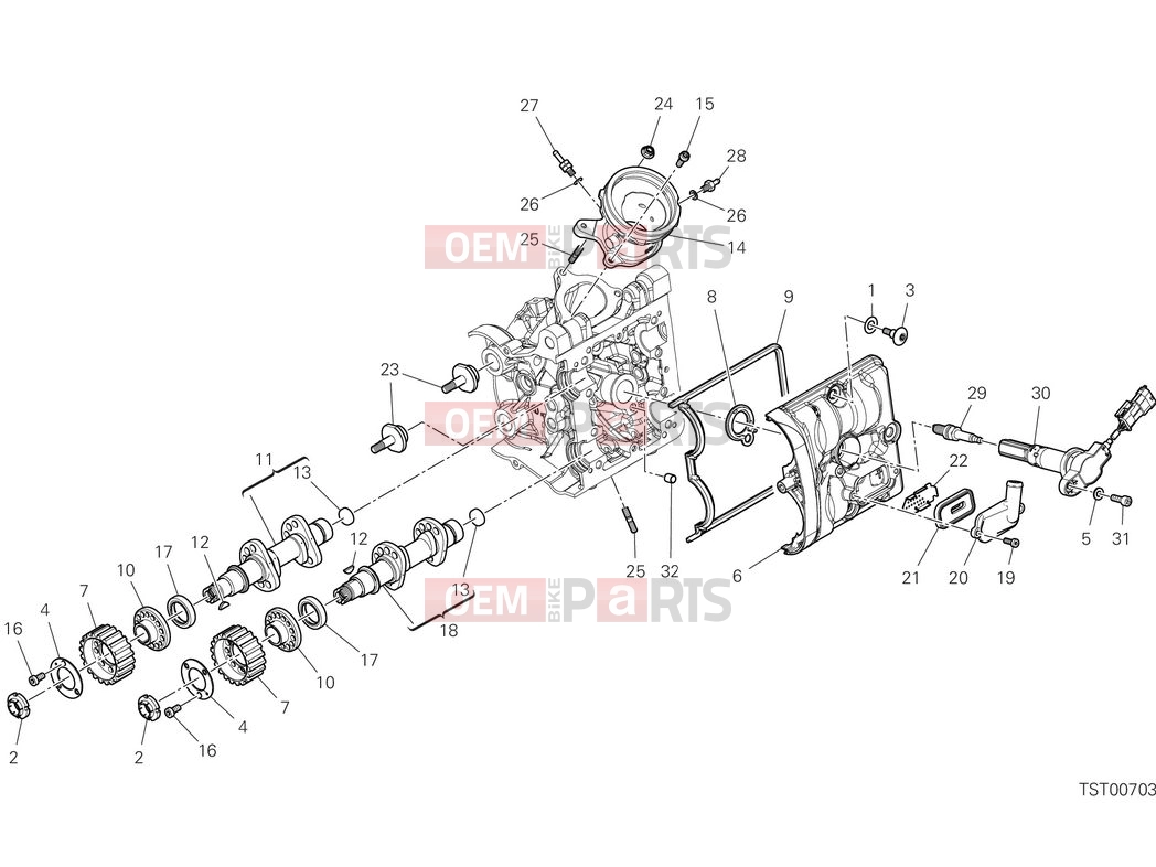 DUCATI 2025 Monster Horizontal head timing system