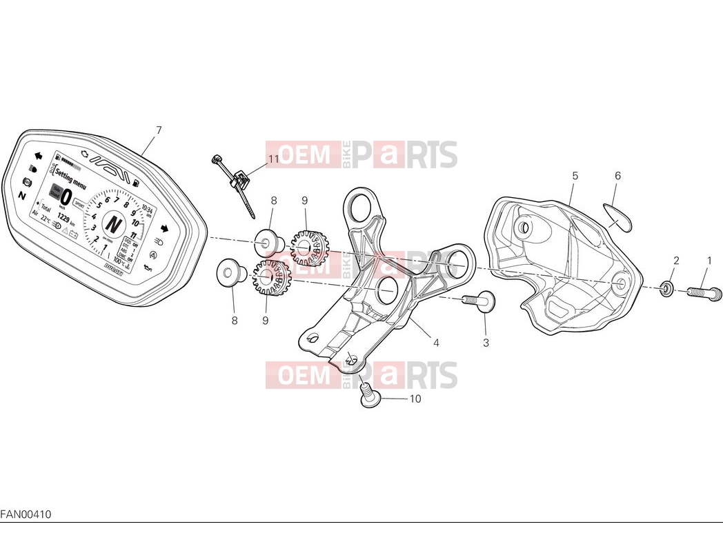 DUCATI 2025 Monster Instrument panel