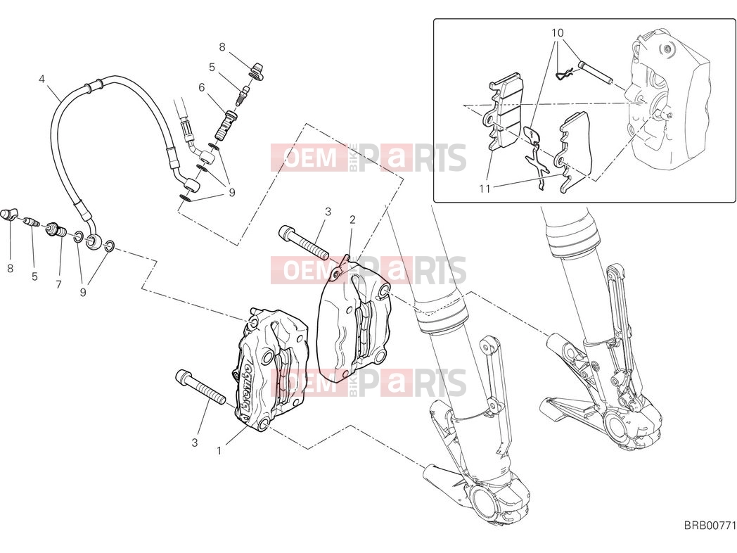 DUCATI 2025 Monster Front brake system