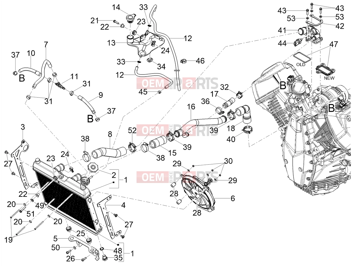 MOTOGUZZI Stelvio PFF Rider Assistance Solution E5+ (EU) Cooling system » Cooling system