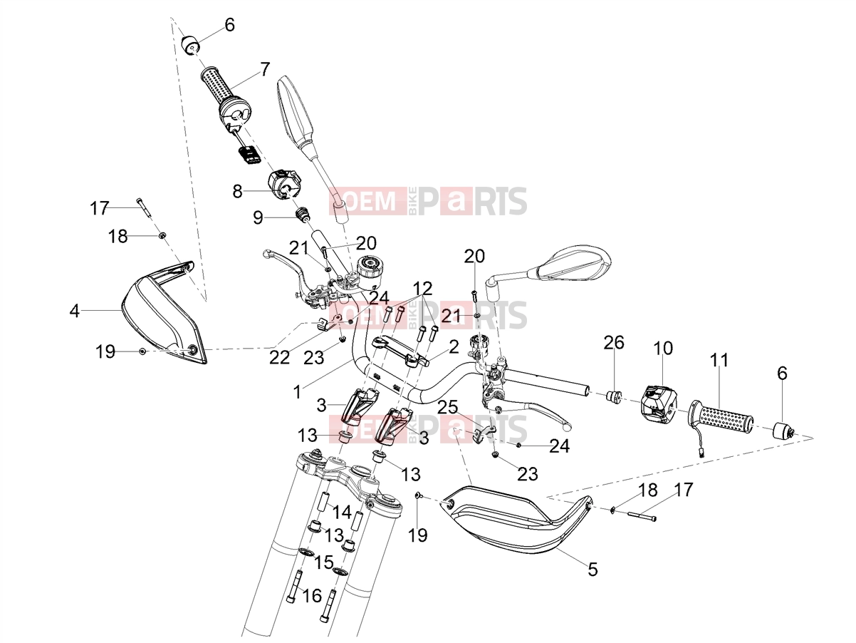 MOTOGUZZI Stelvio Duecento Tributo E5+ (EU) Handlebar - Controls » Handlebar - Controls