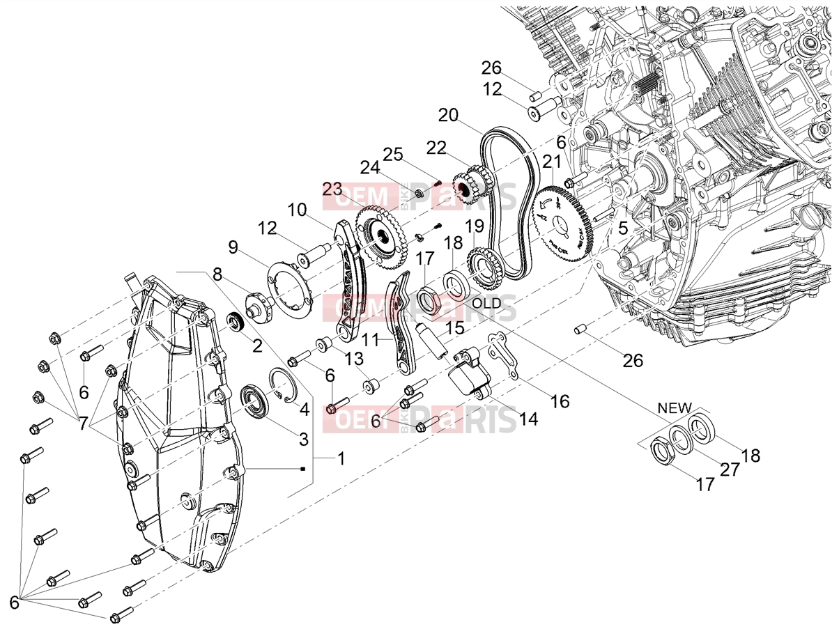 MOTOGUZZI V100 Mandello S E5 (EU) Engine » Timing system