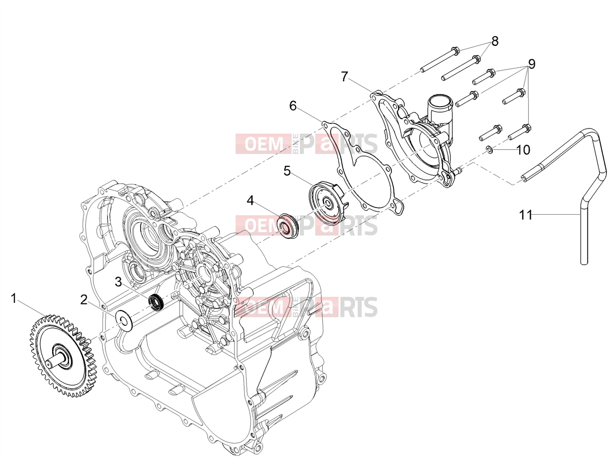 MOTOGUZZI V100 Mandello S E5+ (EU) Engine » Cooler pump