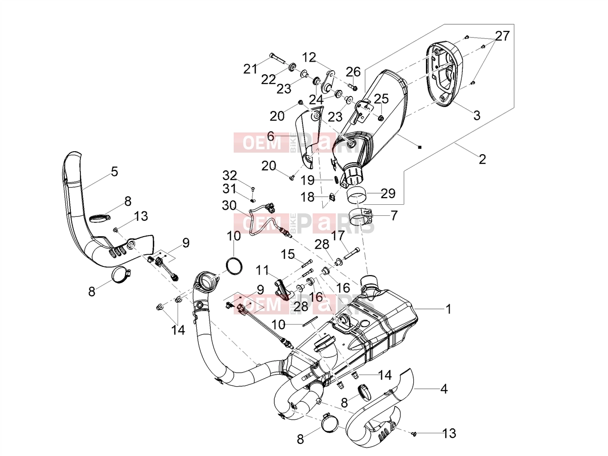 MOTOGUZZI V100 Mandello S E5+ (EU) Engine » Silencer