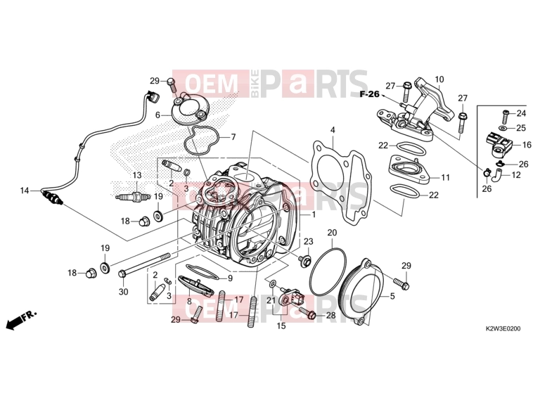 HONDA DAX 125 (ST125AP) 2022 E-2 CYLINDER HEAD